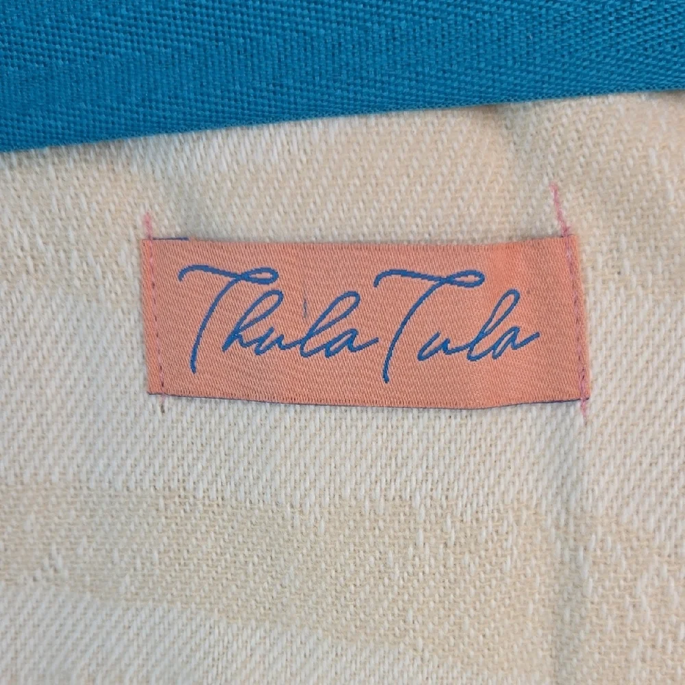 NWT  Thula Tula Ivory African Zebra  Fringe Throw Blanket